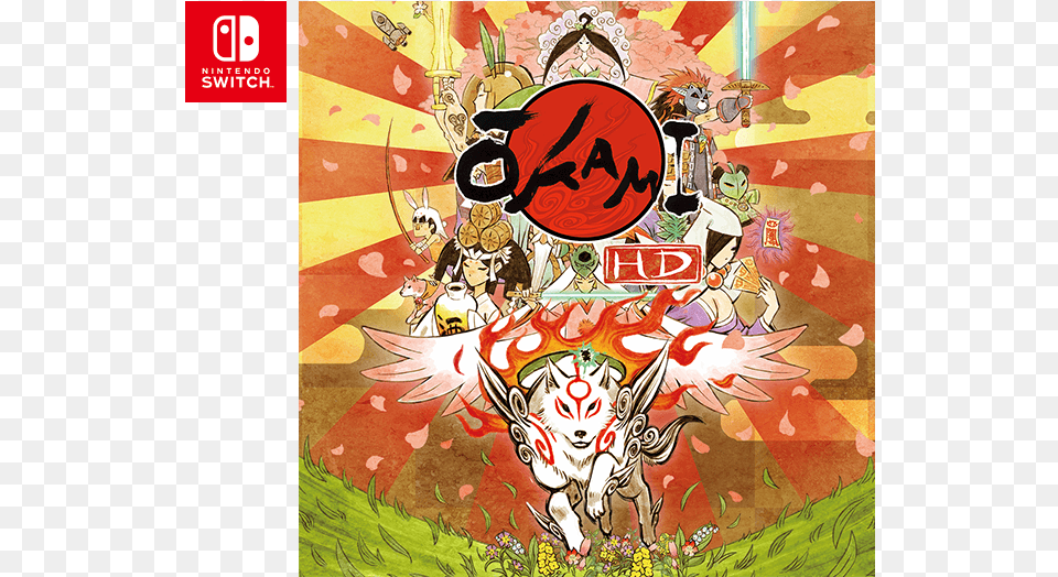 Okami Hd Okami Hd Nintendo Switch, Book, Comics, Publication Png