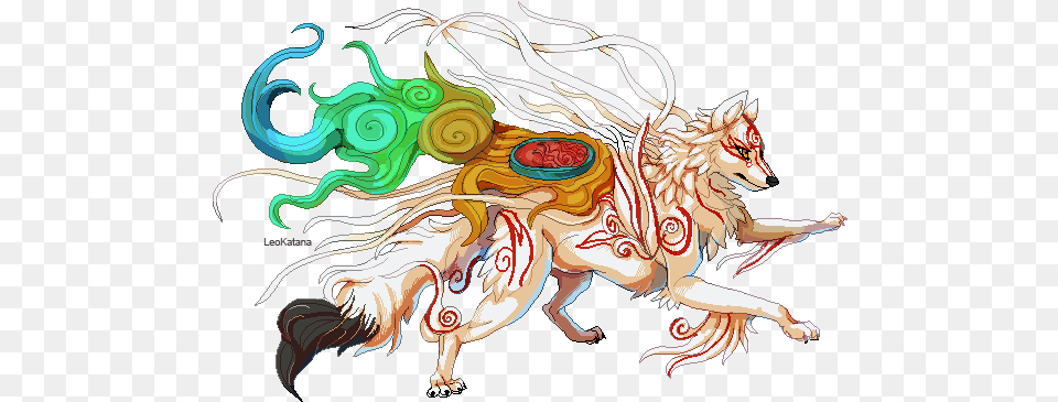 Okami Video Game Fansite And Forum Okami, Animal, Dinosaur, Reptile, Art Png Image