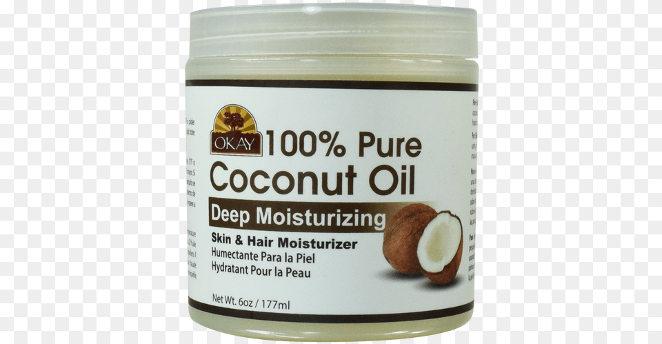Okay 100 Moisturizing Coconut Oil, Food, Fruit, Plant, Produce Png Image