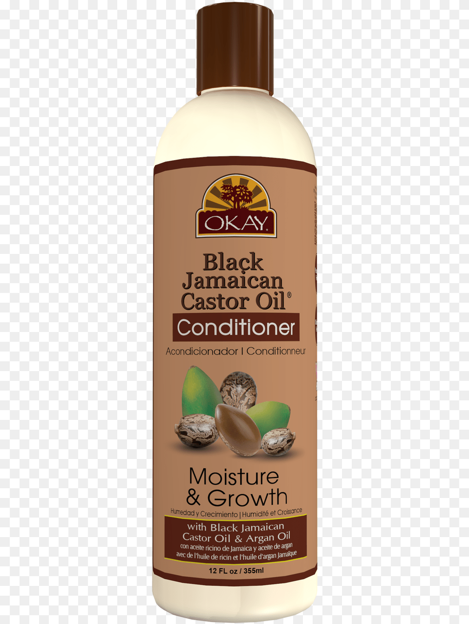 Okay Black Jamaican Castor Oil Moisture Growth Conditioner Okay Conditioner Castor Oil, Bottle, Lotion, Herbal, Herbs Free Png Download
