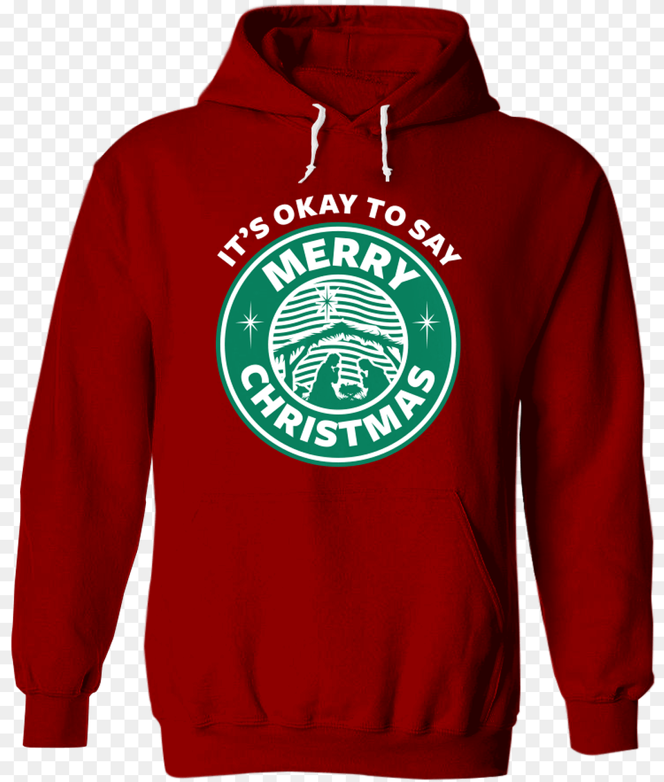 Okay Itu0027s Okay To Say Merry Christmas Hoodie Unisex, Clothing, Knitwear, Sweater, Sweatshirt Png Image