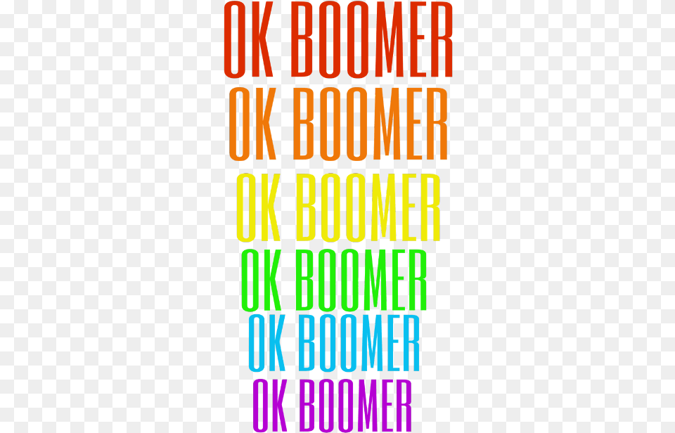 Okboomer Boomer Rainbow Tiktok Vsco Text Freetoedit Graphic Design, Book, Publication Png Image