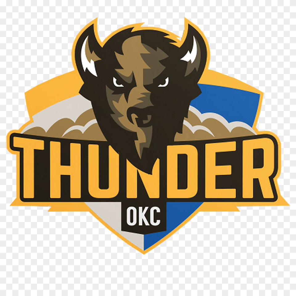 Okc Thunder Logo, Animal, Buffalo, Mammal, Wildlife Png Image
