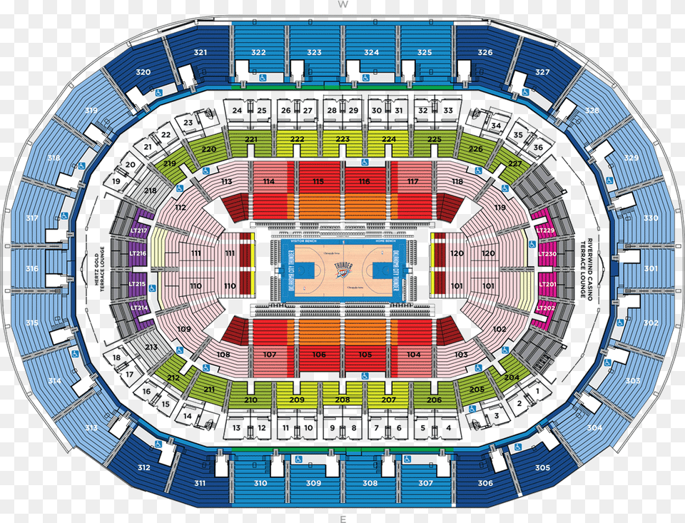 Okc Thunder Ticket Clip Art Thunder Loud City Section, Cad Diagram, Diagram, Outdoors, Architecture Free Png Download