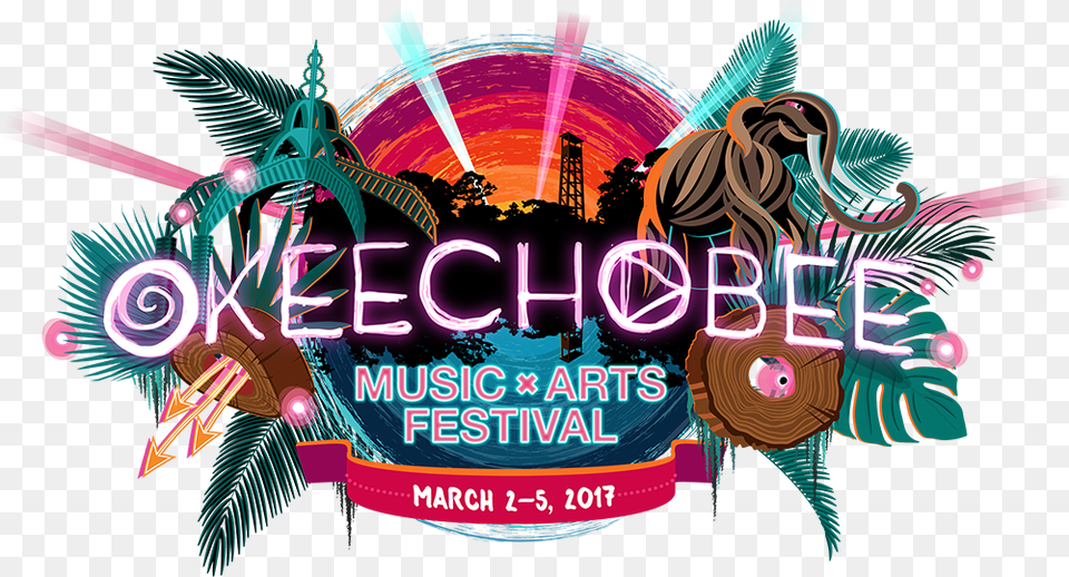 Okeechobee Music Festival Logo, Advertisement, Art, Graphics, Poster Free Transparent Png