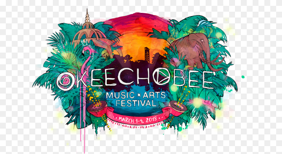 Okeechobee Music U0026 Arts Festival Announces 2018 Lineup Okeechobee Music Arts Festival, Advertisement, Carnival, Poster, Art Png