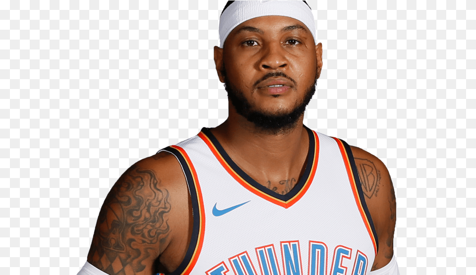 Oklahoma City Thunder And Carmelo Anthony To Part Ways Carmelo Anthony, Tattoo, Skin, Person, Man Free Png Download