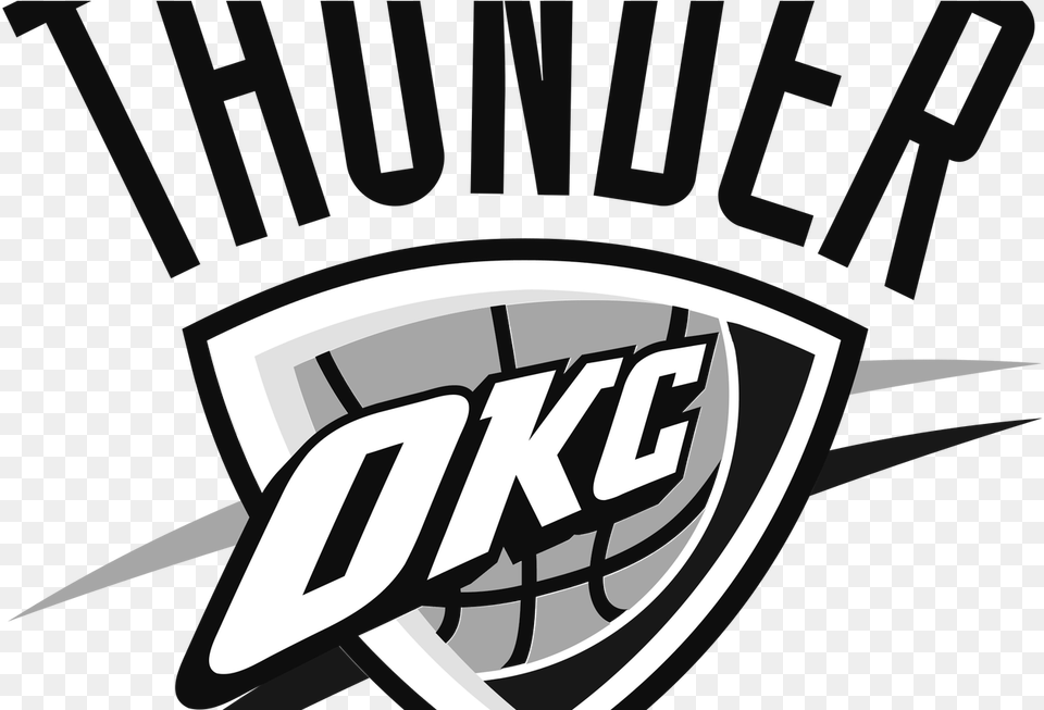 Oklahoma City Thunder Logo Transparent Amp Svg Vector Okc Thunder Logo Black Transparent, Emblem, Symbol Png