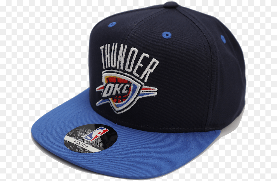 Oklahoma City Thunder Nba Team Logo Two Tone Youth Oklahoma City Thunder, Baseball Cap, Cap, Clothing, Hat Free Png
