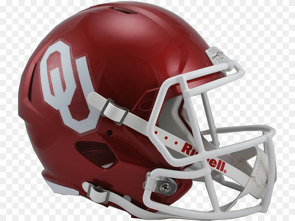 Oklahoma Sooners Riddell Speed Authentic Helmet Football, American Football, Football Helmet, Sport, Person Png
