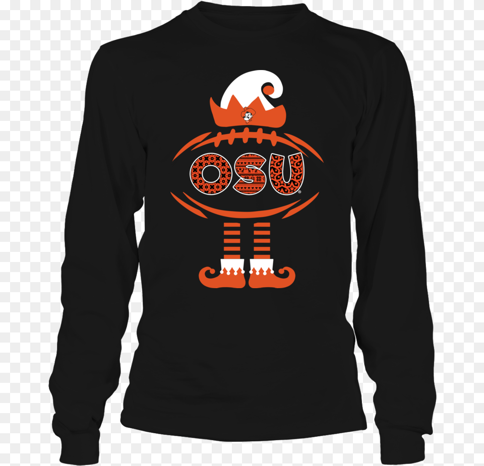 Oklahoma State Cowboys Jack Skellington Mom Shirt, Clothing, Long Sleeve, Sleeve, T-shirt Png Image