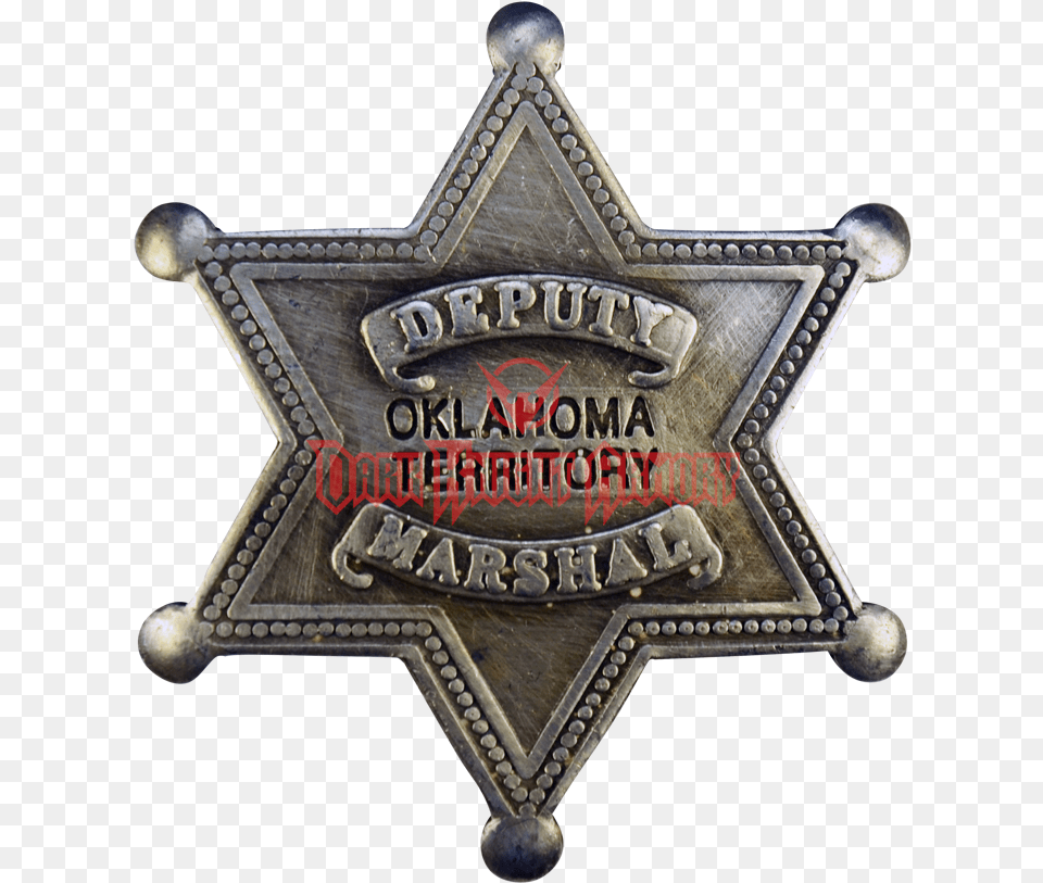 Oklahoma Territory Deputy Marshal Badge Deputy Sheriff Badge Black And White, Logo, Symbol, Cross Png Image