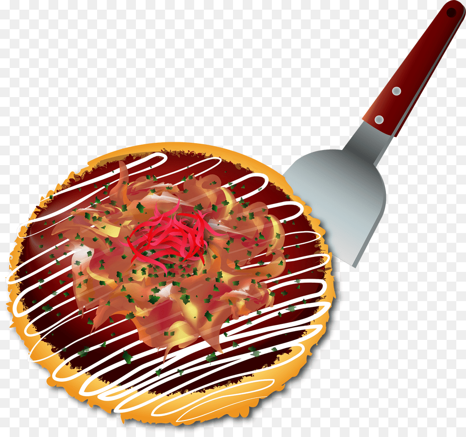 Okonomiyaki Food Clipart, Cutlery, Fork, Spoon Free Png