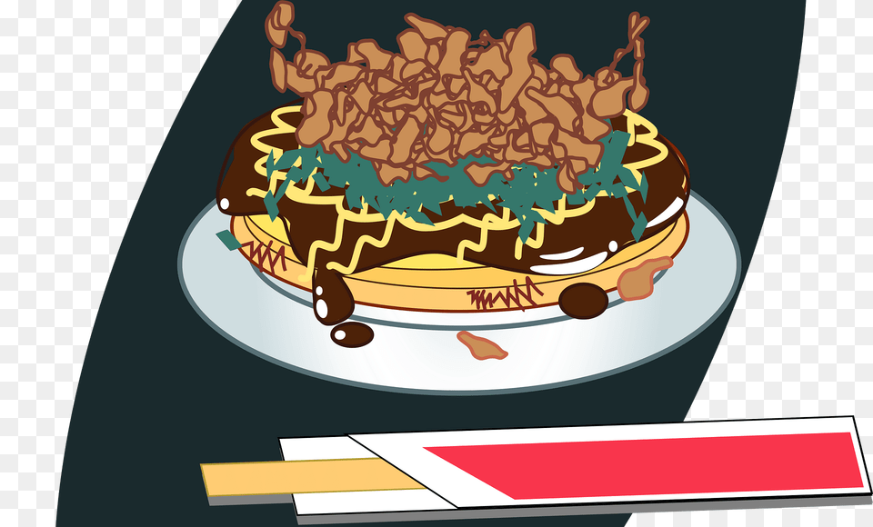 Okonomiyaki Food Clipart, Birthday Cake, Cake, Cream, Dessert Png Image