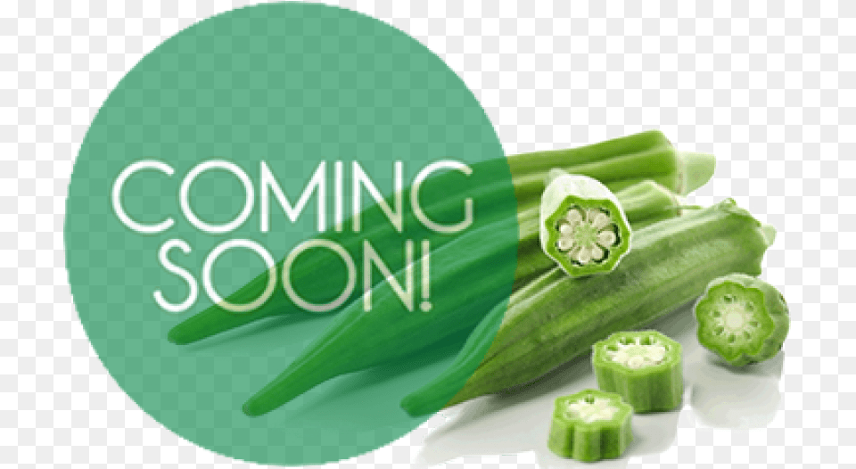 Okra Lady Finger Cut, Food, Produce, Plant, Vegetable Free Png Download