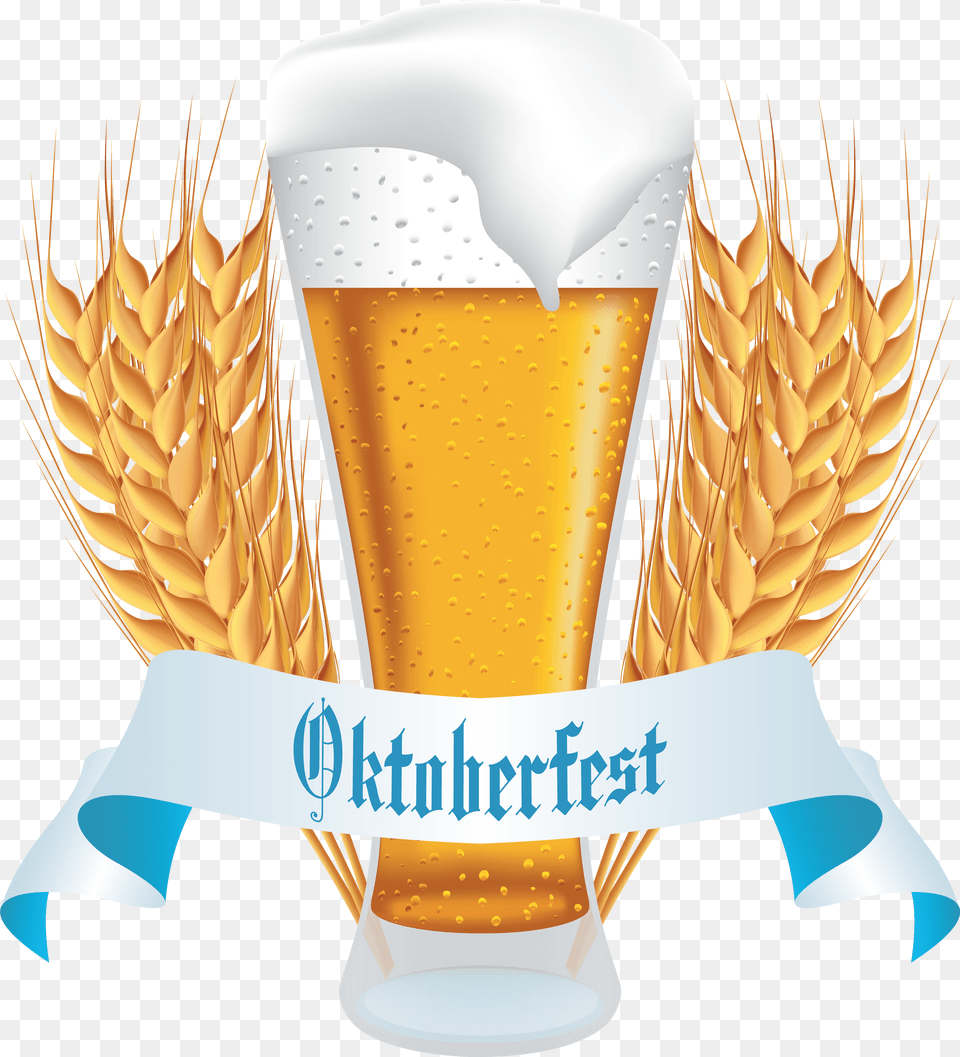 Oktoberfest Beer With Wheat Banner Clipart Png Image