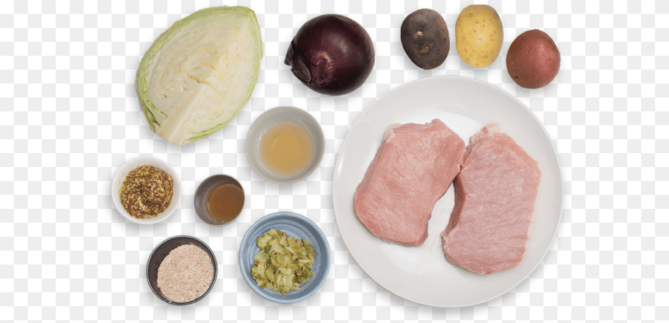Oktoberfest Pork Chops With Hops Braised Cabbage Amp Potato And Cabbage Pork, Food, Meat, Produce, Plate Free Transparent Png