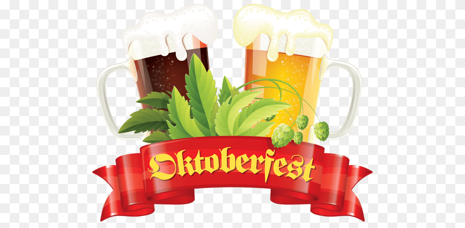 Oktoberfest Two Pints, Alcohol, Beer, Beverage, Glass Free Png