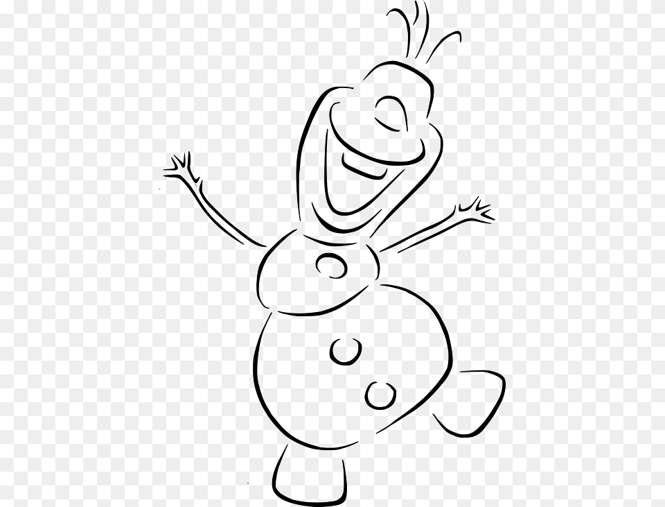 Olaf Clipart Olaf Outline, Gray Free Png Download