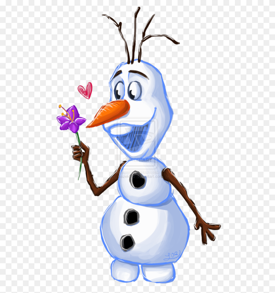 Olaf Clipart Flower Clip Art Banner, Nature, Outdoors, Winter, Snow Free Png