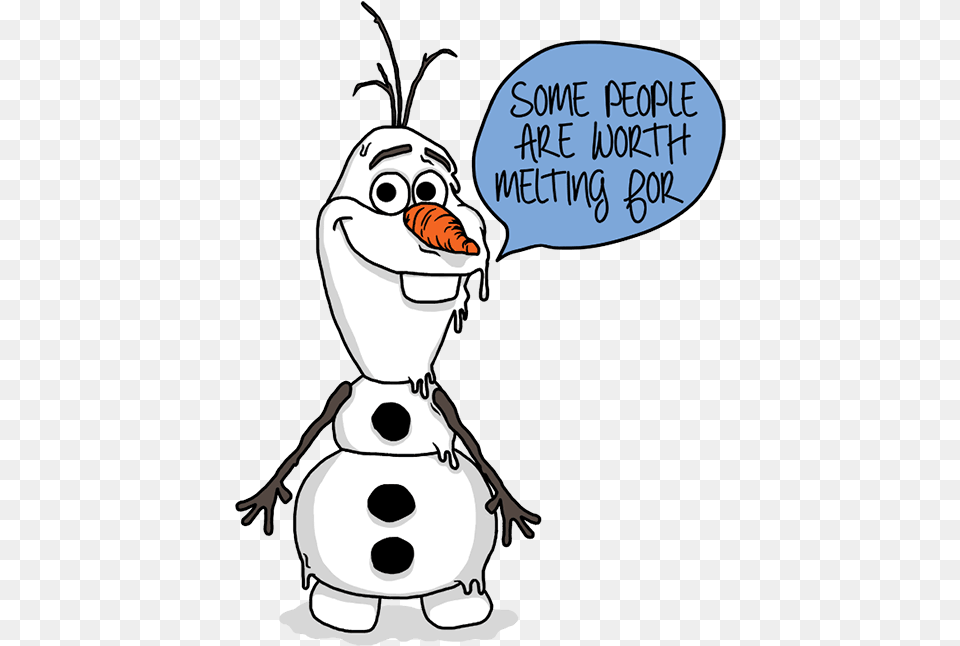 Olaf Some People Are Worth Melting, Nature, Outdoors, Winter, Snow Free Transparent Png