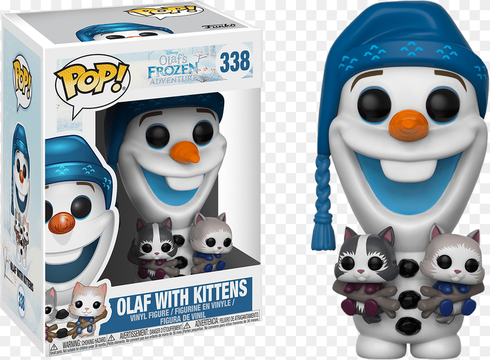 Olaf With Kittens Funko, Toy, Face, Head, Person Free Png