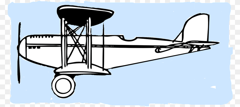 Old Airplane Cliparts Wright Brothers Airplane Outline, Aircraft, Transportation, Vehicle, Biplane Png Image
