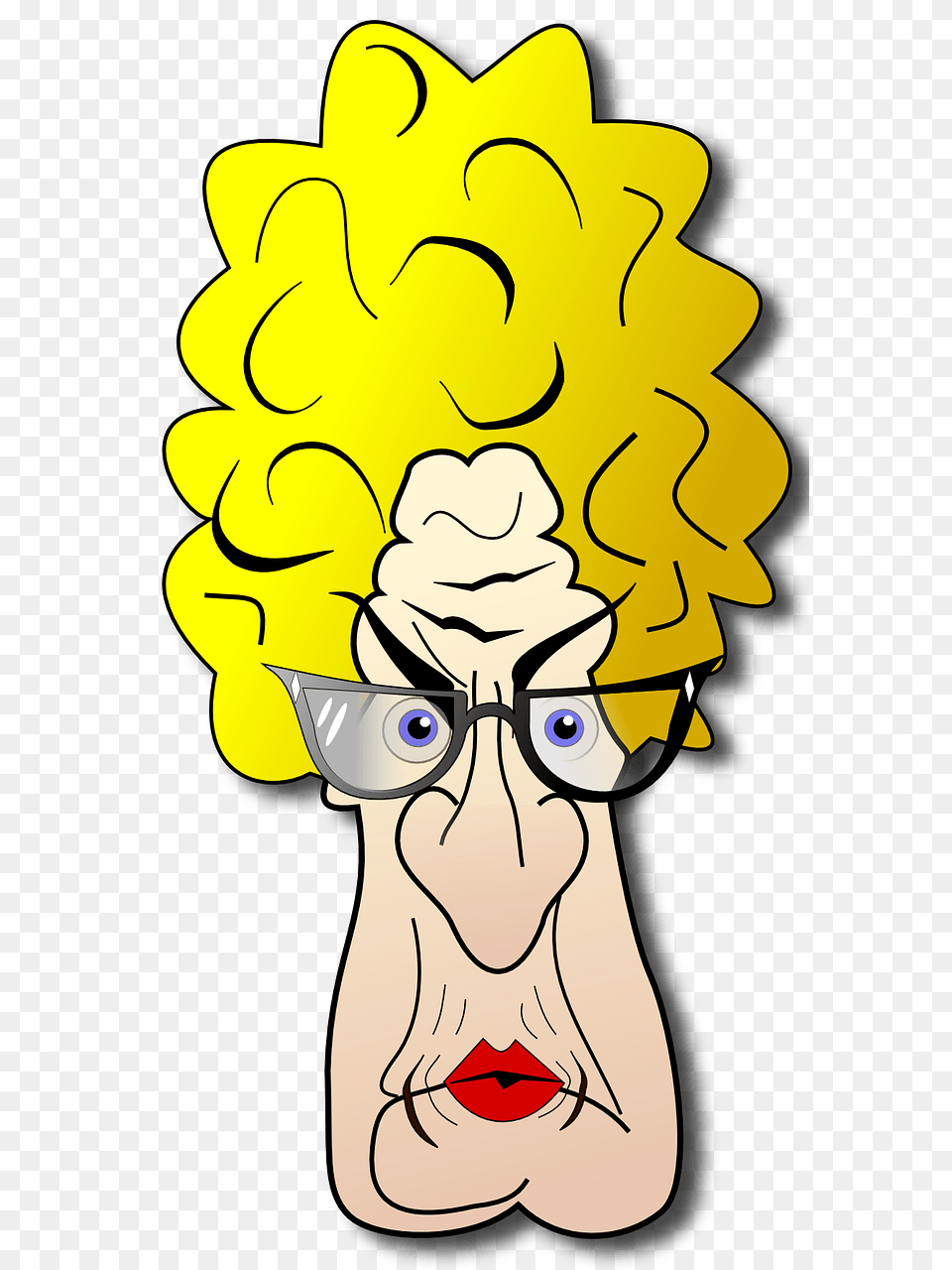 Old Angry Woman Face Clipart, Person, Head Free Png Download