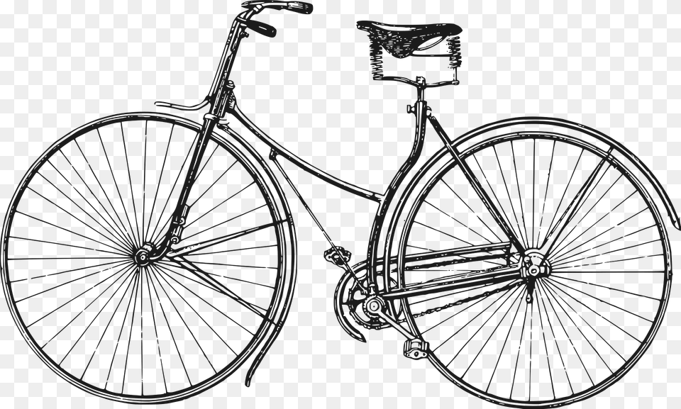 Old Bicycle Clipart, Machine, Spoke, Transportation, Vehicle Free Png