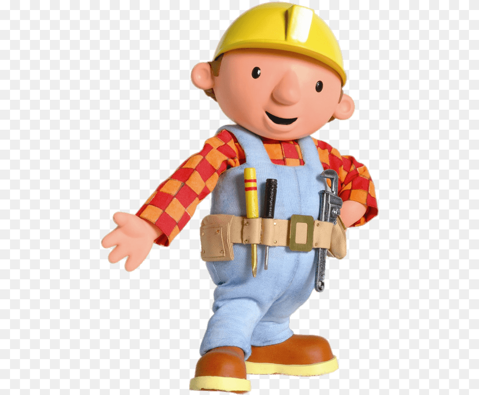 Old Bob The Builder Wearing Tool Belt Bob The Builder Hard Hat, Clothing, Hardhat, Helmet, Baby Free Png Download