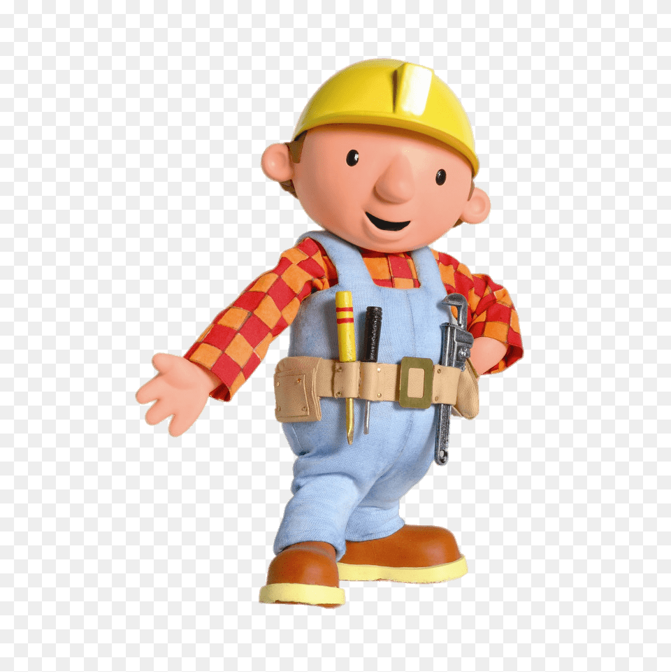 Old Bob The Builder Wearing Tool Belt Transparent, Clothing, Hardhat, Helmet, Baby Png