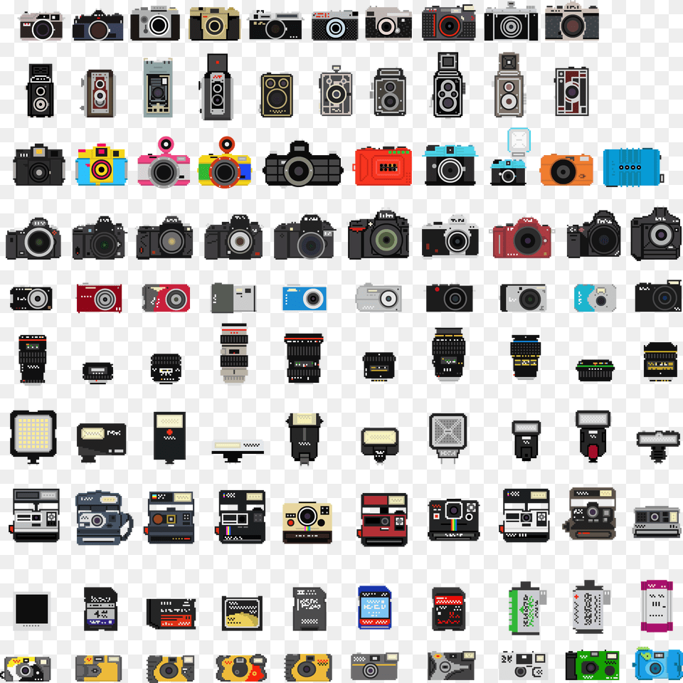 Old Camera Pixel Art, Electronics, Phone, Mobile Phone, Computer Hardware Png