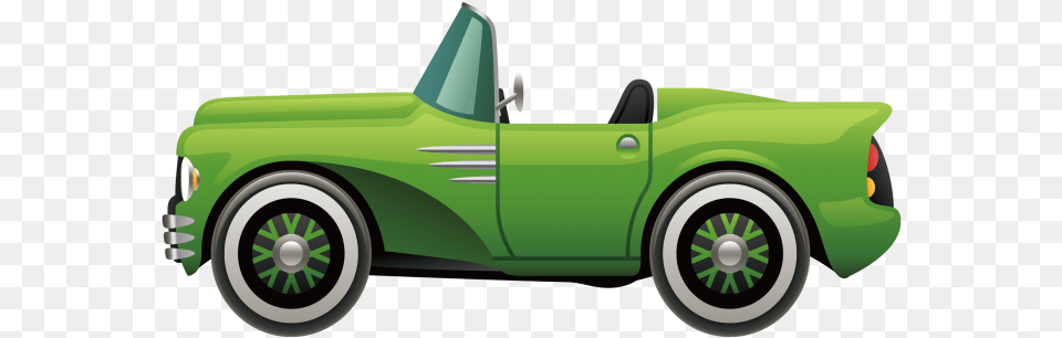 Old Car Clip Art Free Download Searchpng Green Car Cartoon, Transportation, Vehicle, Machine, Wheel Png
