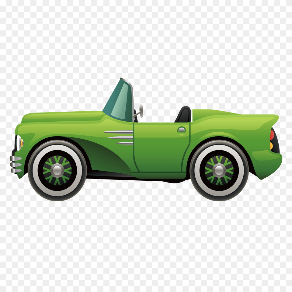 Old Car Clip Art Image Green Toy Car, Pickup Truck, Vehicle, Truck, Transportation Free Png Download