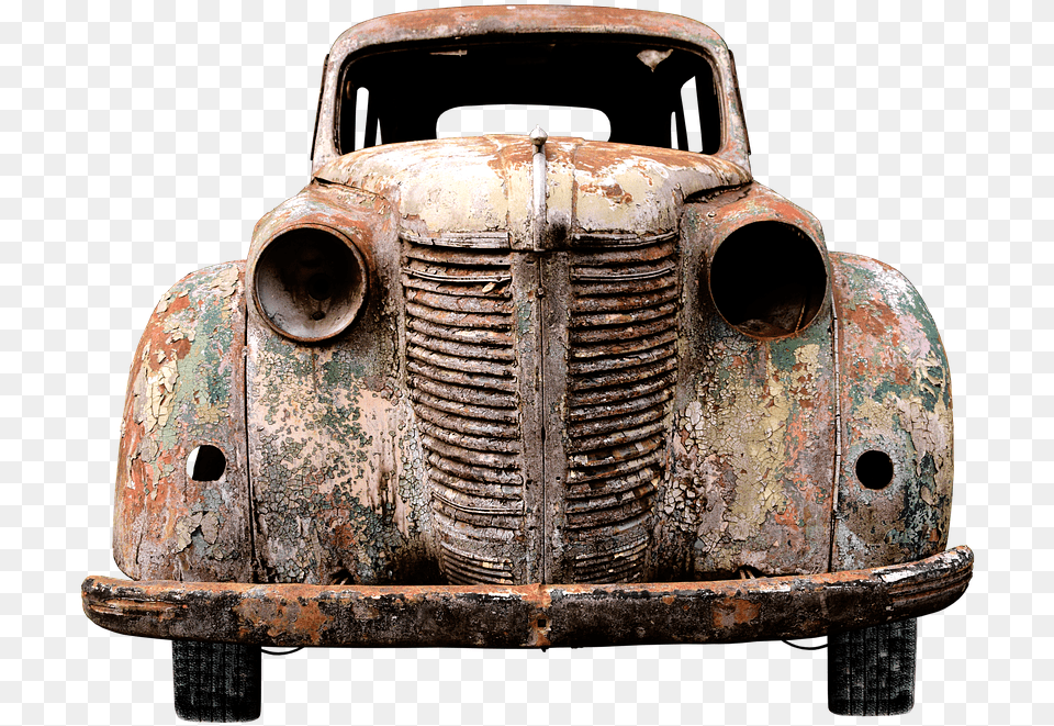 Old Car Clip Art Library Old Rusty Car, Transportation, Vehicle, Corrosion, Rust Free Png Download