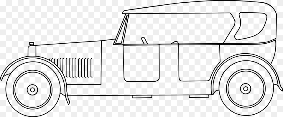 Old Car Drawing Of A Old Car, Gray Free Png Download