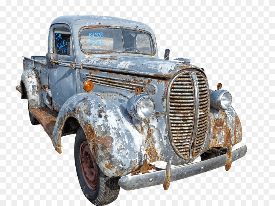 Old Car Isolated Rusted Broken Old Car, Pickup Truck, Transportation, Truck, Vehicle Png