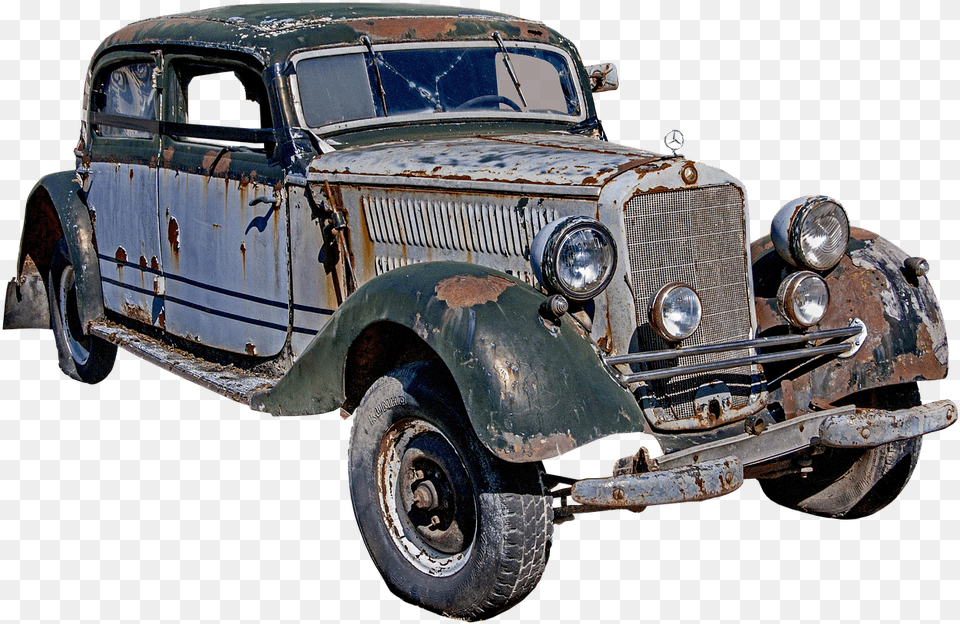 Old Car Old Benz, Machine, Transportation, Vehicle, Wheel Free Png Download