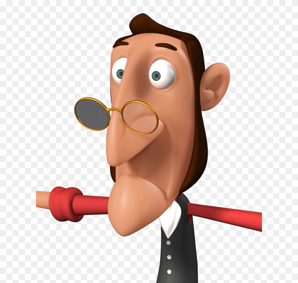 Old Cartoon Character With A Big Nose, Toy, Accessories, Glasses Free Png