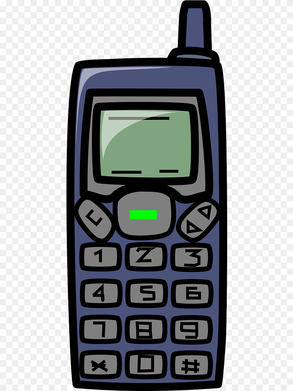 Old Cell Phone Cartoon, Electronics, Mobile Phone, Texting Free Png