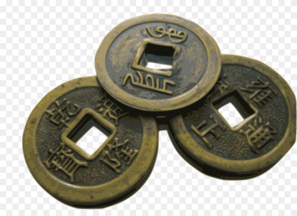 Old Chinese Coins, Bronze, Coin, Money, Plate Png Image