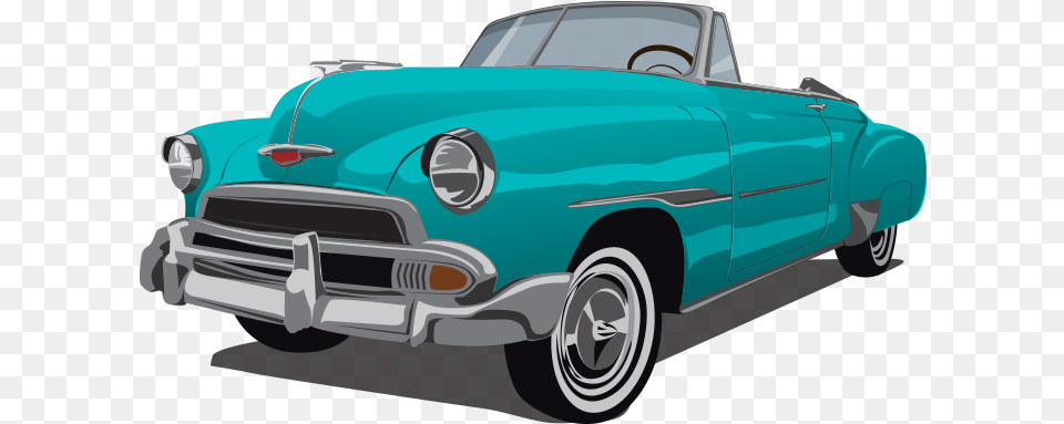 Old Classic Car Illustration Retro Vintage Retro Car, Convertible, Transportation, Vehicle, Machine Png Image