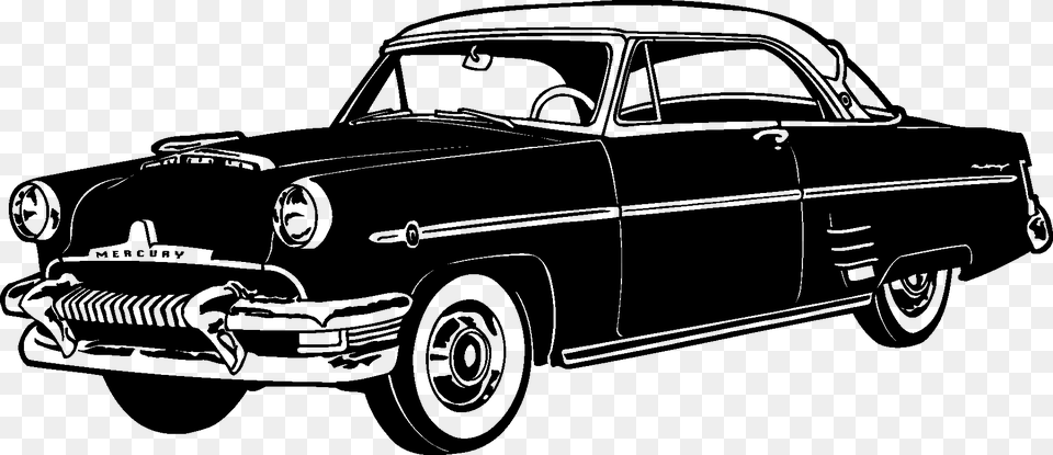 Old Classic Cars Silhouette Old Car Silhouette, Transportation, Vehicle, Sedan, Machine Free Png