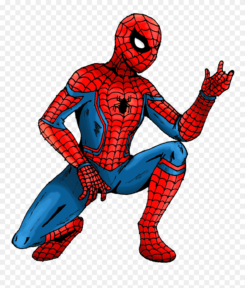 Old Classic Spiderman Costume Clipart Spider Man Classic Transparent, Adult, Book, Comics, Female Free Png