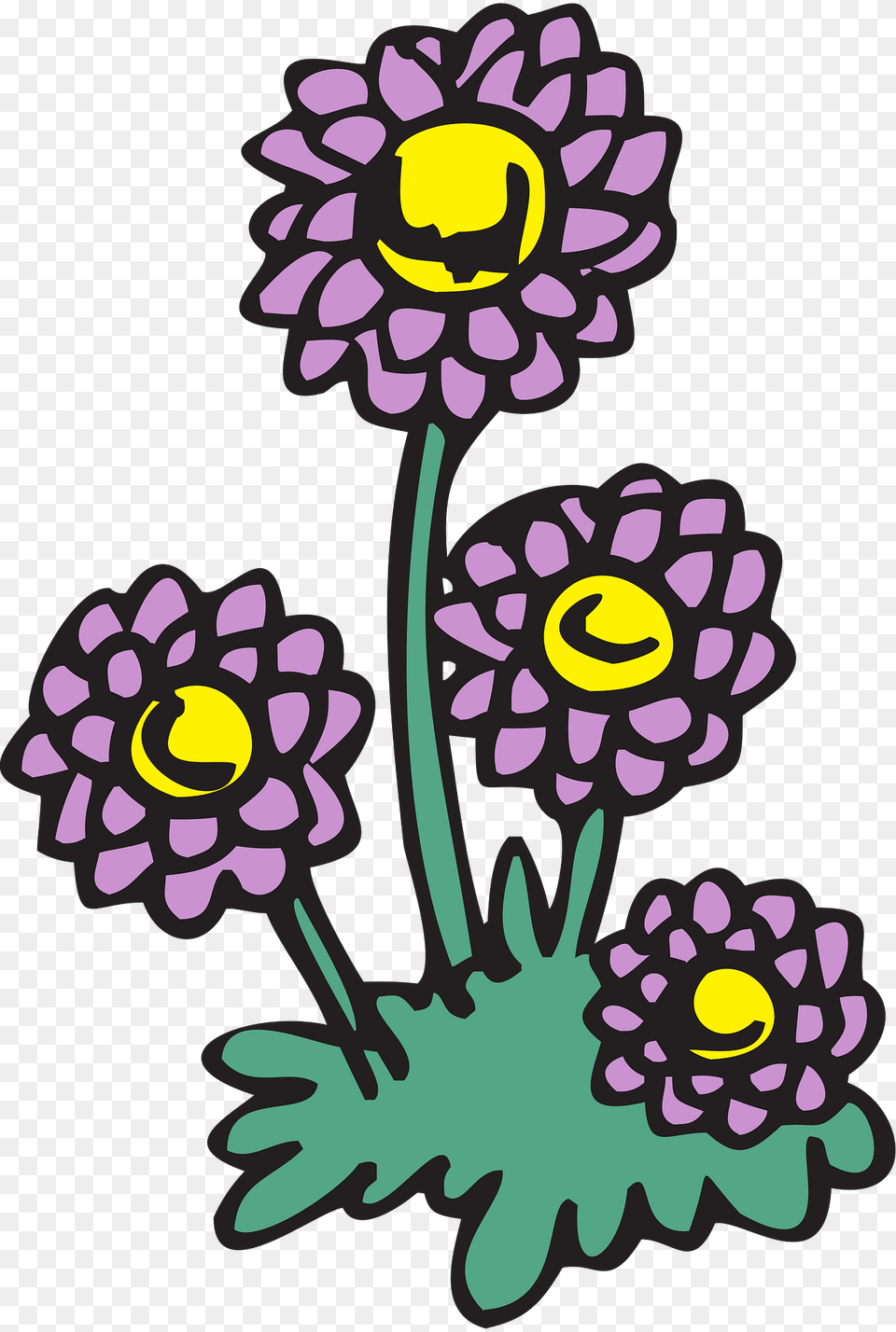 Old Clipart, Art, Dahlia, Daisy, Flower Free Png