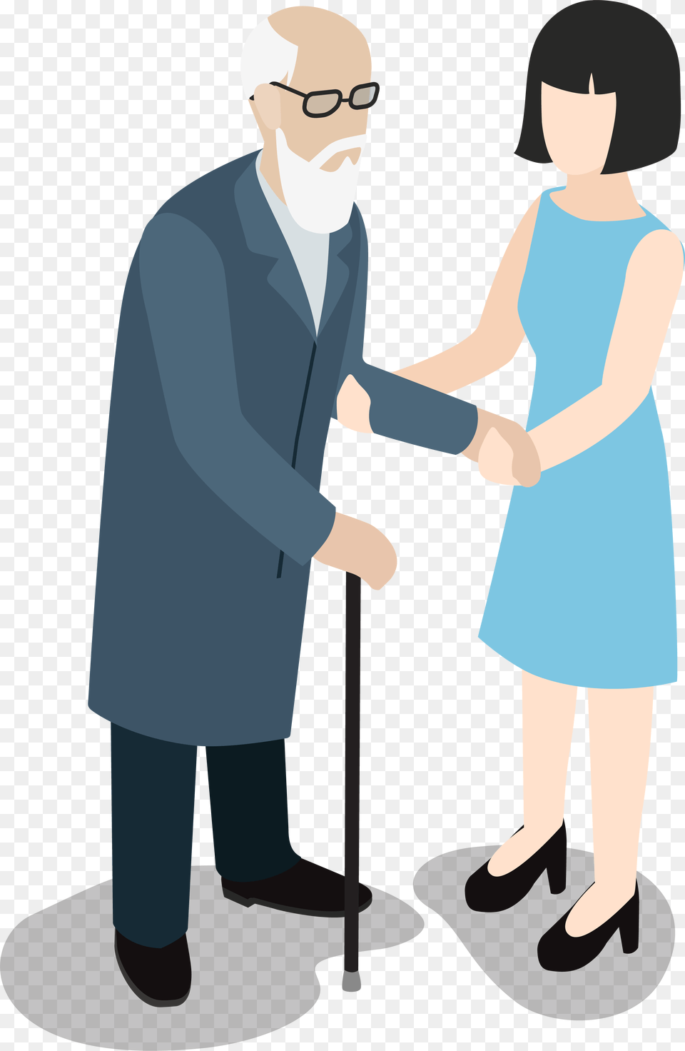 Old Clipart Senior Citizen Helping Old People Clipart, Woman, Adult, Person, Female Png Image