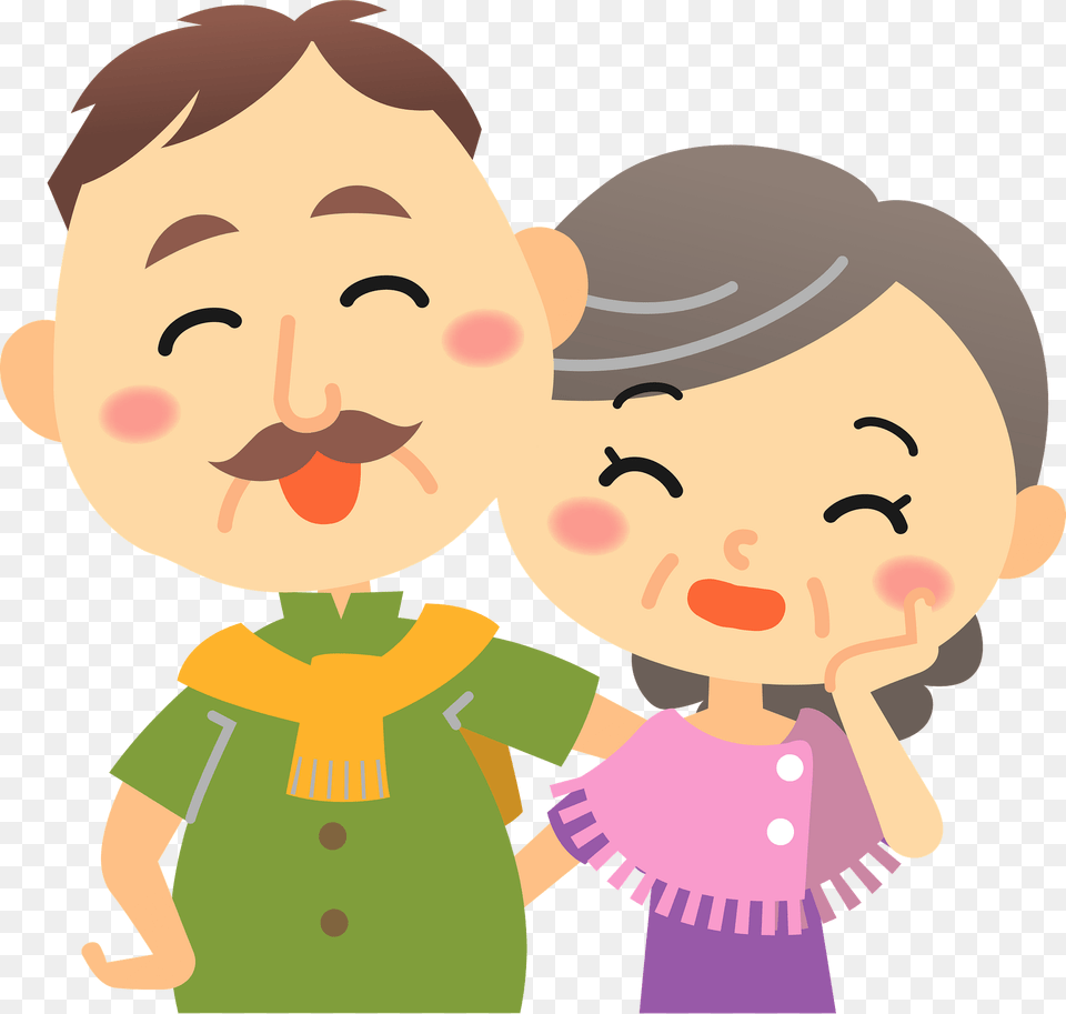 Old Couple Clipart, Face, Head, Person, Baby Png