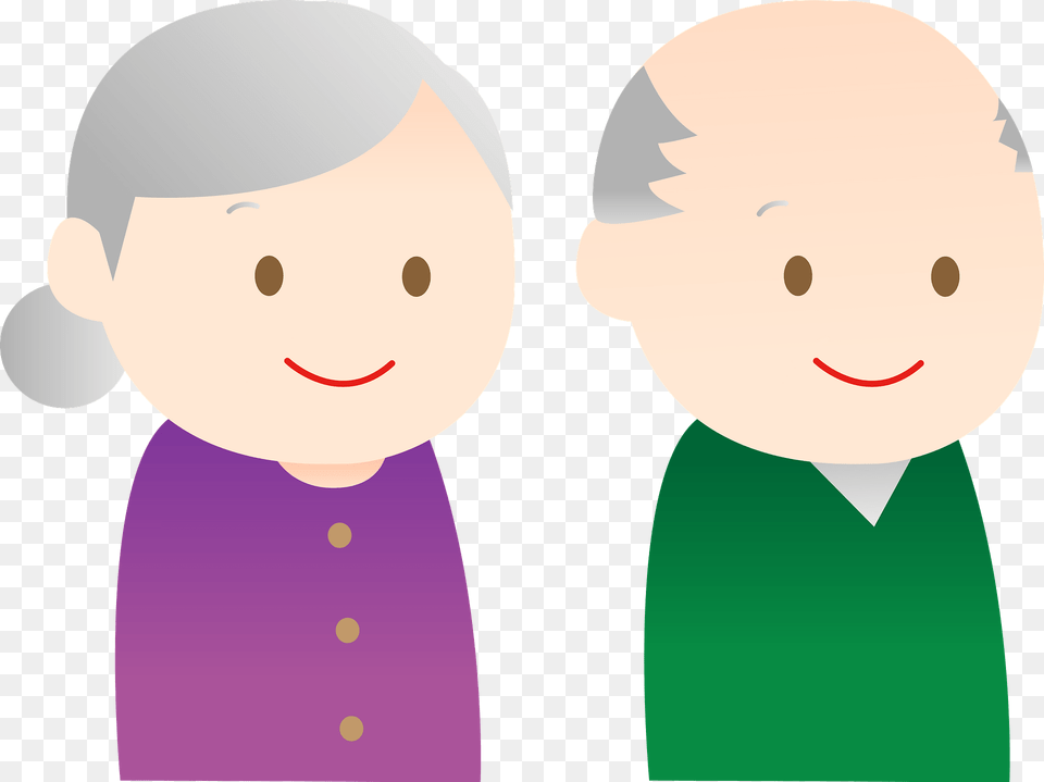 Old Couple Clipart, Baby, Person, Face, Head Free Png Download