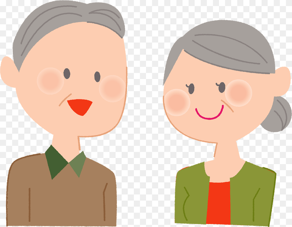 Old Couple Clipart, Baby, Person, Face, Head Png Image