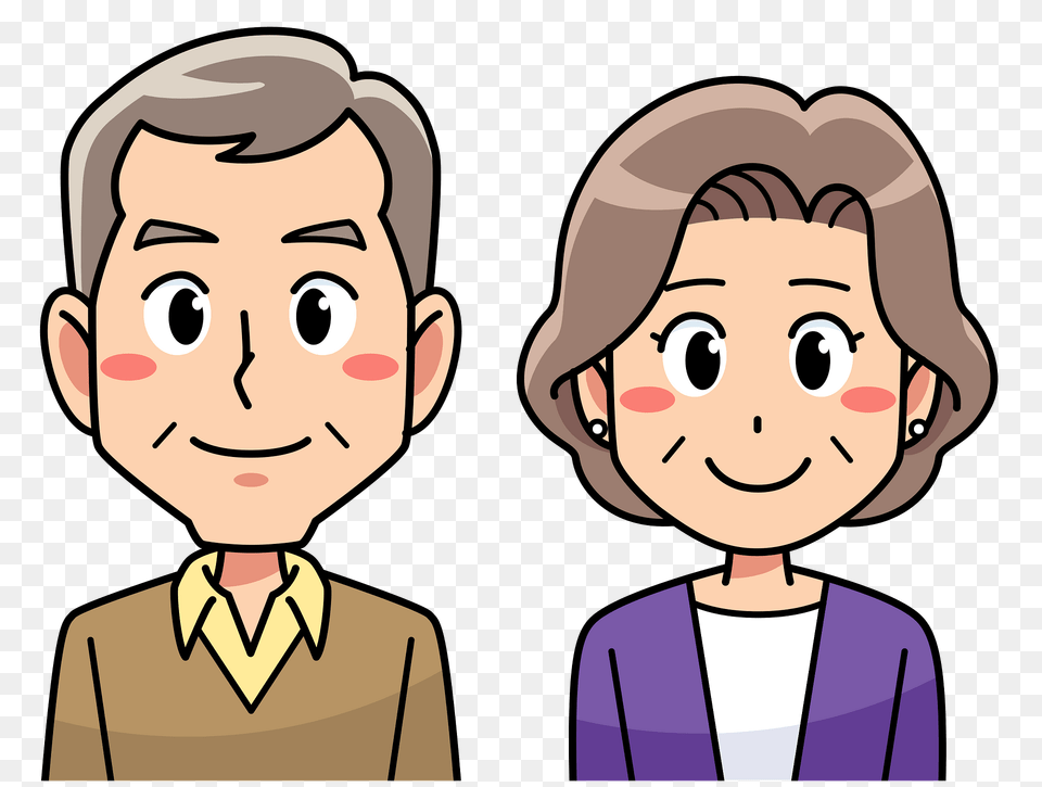 Old Couple Clipart, Book, Comics, Publication, Baby Free Transparent Png